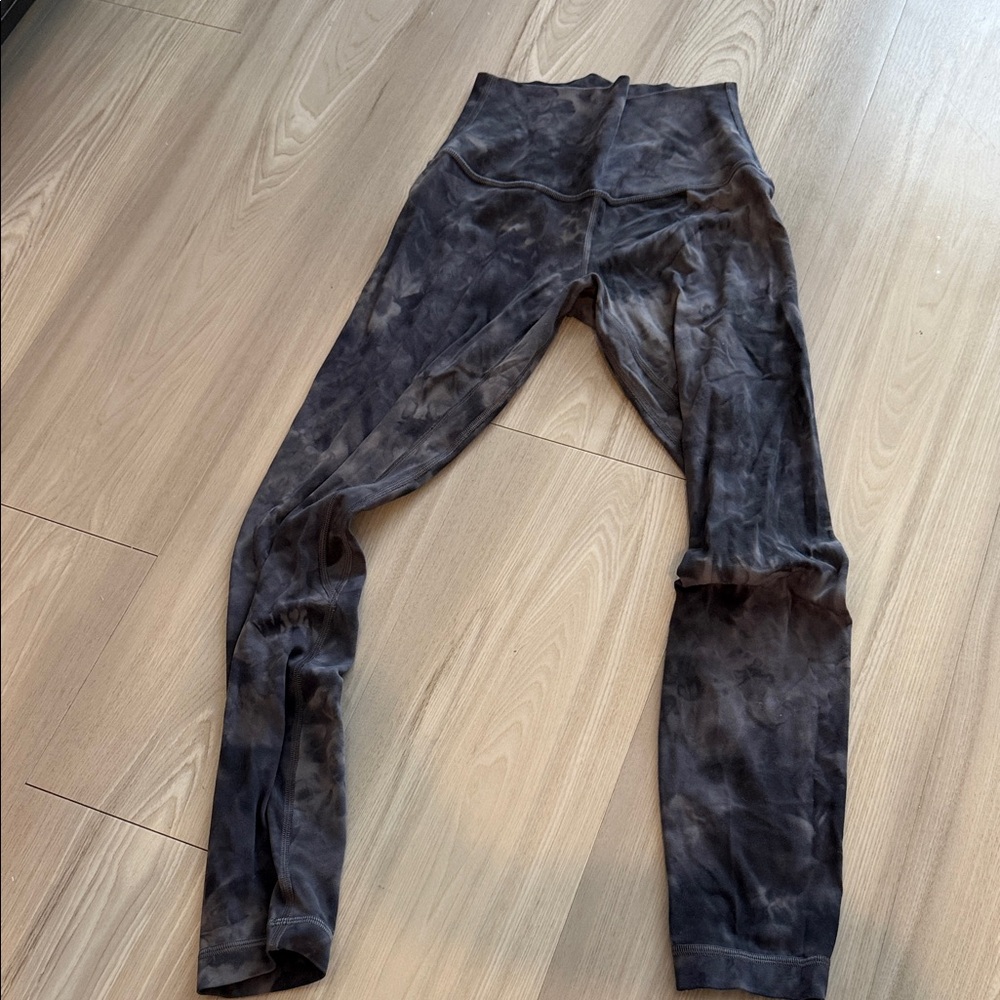 Lululemon Athletica Charcoal Tie-Dye Leggings
